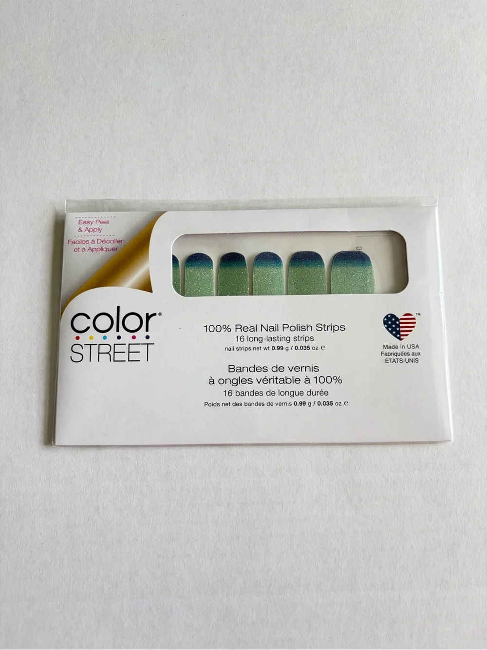 *Retired* Color Street: Long Time No Sea | Mint Blue Glitter Ombre Gradient